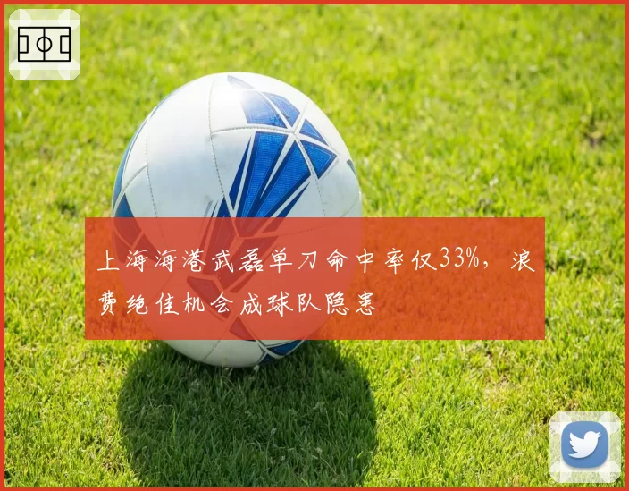 上海海港武磊单刀命中率仅33%,浪费绝佳机会成球队隐患